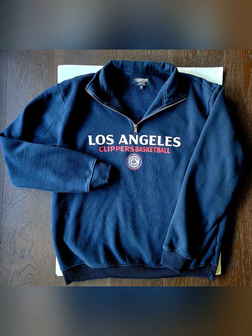 Cluppers navy blue quarter-zip sweatshirt - women's size XL
